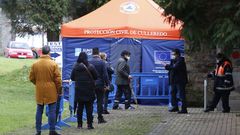 Colas en Acea de Ama para el cribado de covid de los vecinos de Culleredo y Cambre