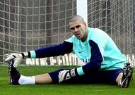 Vctor Valds, durante el entrenamiento de ayer.