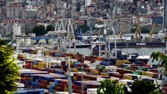 Imagen de archivo del muelle de contenedores del puerto de Vigo