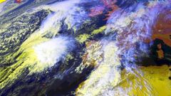 Imagen satelital de la borrasca situada al oeste de la Pen�nsula