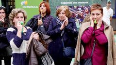 Protesta de los trabajadores de Linorsa en Vigo