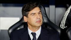 El entrenador del Olympique de Lyon, Paulo Foseca, en el partido frente al Celta en Bala�dos del pasado jueves.