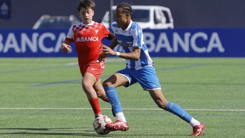 Gael Seijo, jugador del Deportivo infantil e internacional sub-14