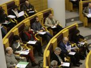 Imagen del pleno en el que se aprob� la pol�mica enmienda. 