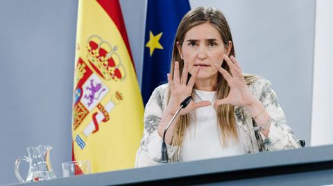 La ministra de Transici�n, Sara Aagesen, en la presentaci�n del informe sobre las causas del apag�n