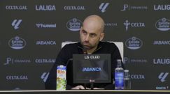 Claudio Gir�lez, durante la rueda de prensa posterior al Celta-Osasuna de este viernes en Bala�dos.