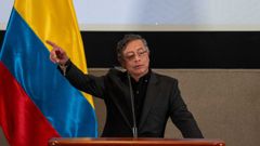 Gustavo Petro, presidente de Colombia, durante una rueda de prensa.