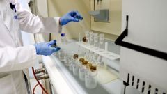 Pruebas en un laboratorio f�sico-qu�mico.