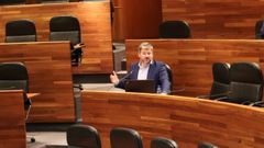 El diputado de Ciudadanos, Sergio Garc�a, durante una intervenci�n en el Parlamento