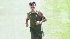 El jugador del Celta Miguel Rom�n, este viernes en la Cidade Deportiva Afouteza.