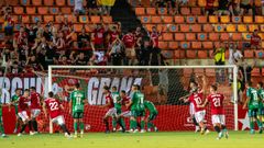 Gol del N�stic frente al Arenteiro