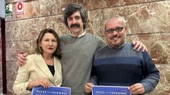 Olga Moj�n, Edu Romero e C�sar Fern�ndez Gil na presentaci�n do concerto