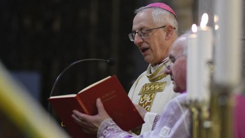 El obispo, Alfonso Carrasco, ofició la celebración religiosa