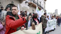 Concentraci�n del Sindicato Labrego Galego ante la Delegaci�n del Gobierno en A Coru�a