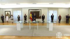 Firma solemne de la prolongaci�n de los ERTE en Moncloa