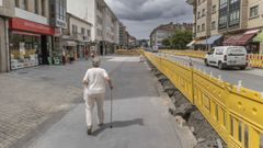 Imagen de archivo de las obras en el centro de Bertamir�ns