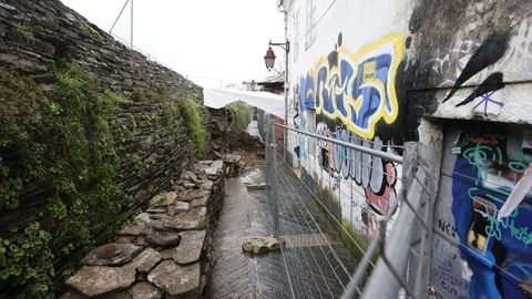 El tramo de Muralla ca&iacute;do en Lugo