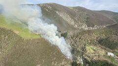 Imagen de archivo de un incendio forestal en Cubilledo