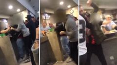 A pu�etazos en una pizzer�a del centro de Santiago