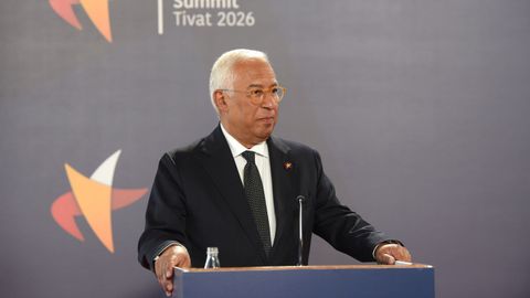 El presidente del Consejo Europeo, Ant�nio Costa, en Tivat (Montenegro)