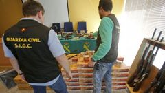 Un arsenal de armas intervenido por la Guardia Civil, en una imagen de archivo