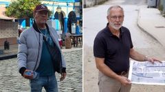 Ram�n Sixto (izquierda), de O Noso Burgo y Jos� Manuel Alonso, presidente de los vecinos de Almeiras