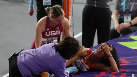 La joven atleta barcelonesa lleg� a Glasgow con la mejor marca de las doce inscritas y era la principal favorita al oro en pentatl�n