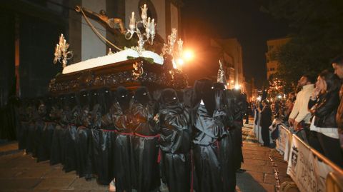 Procesin de Jess atado a la columna, de la Cofrada de Dolores, en Ferrol