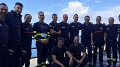 Bomberos de Ferrol y de Nar�n en los ejercicios en Vigo