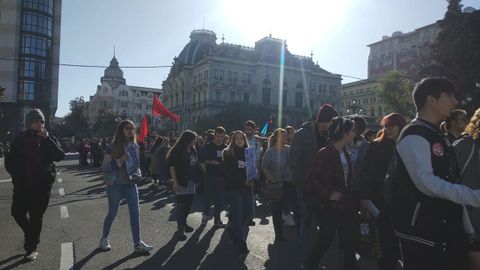 Huelga general estudiantil, convocada por el Sindicato de 
Estudiantes y Libres y Combativas, contra el machismo en las aulas