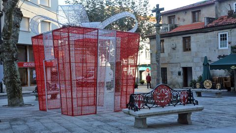 Decoracin navidea en la Praza de Arriba