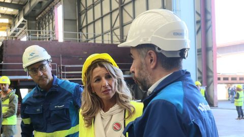 Yolanda Daz, este medioda en Navantia Ferrol