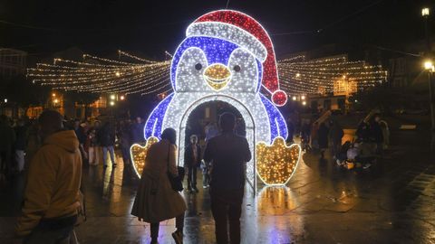 Luces de las pasadas Navidades en Ferrol. 
