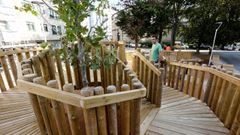 Apertura del nuevo parque infantil del Campo da Torre, en Pontevedra