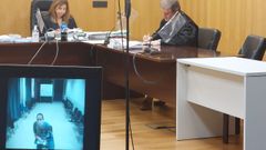 El acusado compareci� en el juicio por videocoferencia desde la prisi�n de Pereiro de Aguiar