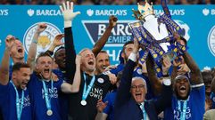 El Leicester celebra el t�tulo con un gran final de fiesta