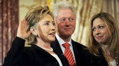 Hillary, Bill y Chelsea Clinton