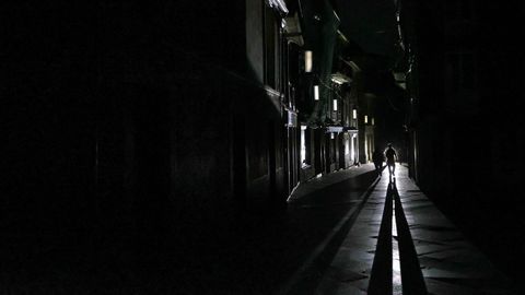 Así fue la noche del apagón en Pontevedra
