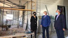 Visita del alcalde Jos� Tom� y de los concejales Gloria Prada y Jos� Luis Losada durante las obras de acondicionamiento del vivero 