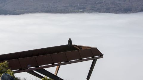 VISTA DE LA  NIEBLA QUE CUBRE EL CA��N DEL SIL DESDE EL MIRADOR DE A CIVIDADE, EN SOBER