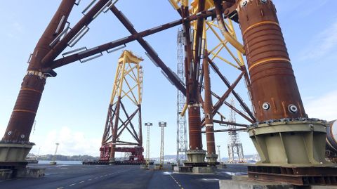 Estructuras tipo jacket para parques marinos, fabricados en Navantia Fene