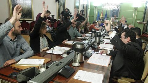 Un pleno del ayuntamiento de Oviedo.