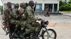 Soldados mozambiqueos, en las calles de la ciudad de Palma