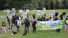 Imagen de la movilizaci�n de las familias de Lavadores con sus mascotas