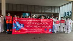 Trabajadores de emergencias del HULA