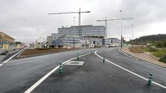 Aspecto actual de las obras de construcci�n del nuevo hospital p�blico de Pontevedra, el Gran Montecelo