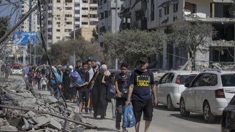 Caos y miedo de la poblaci�n de Gaza ante el ultim�tum del Ej�rcito israel�