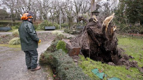 Los efectos del temporal en la Alameda de Santiago