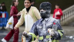 Fiesta infantil durante el carnaval en Amboage, en Ferrol