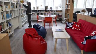 Imaxe de arquivo da biblioteca do colexio de infantil, primaria e ESO de Boimorto